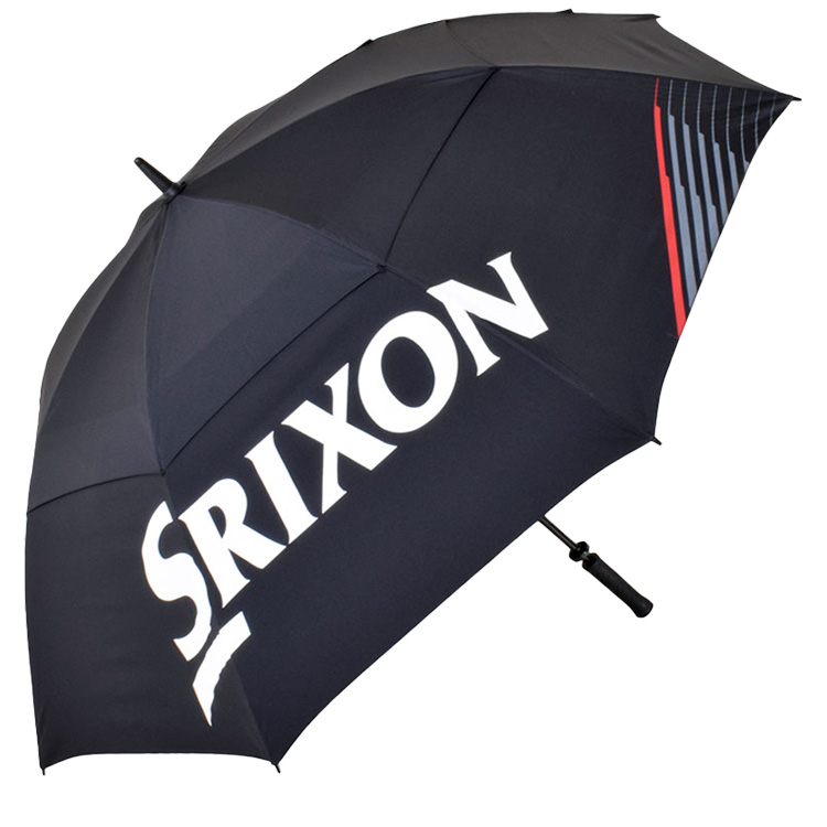 Srixon 62 Inch Double Canopy Golf Umbrella Black / Red / Grey