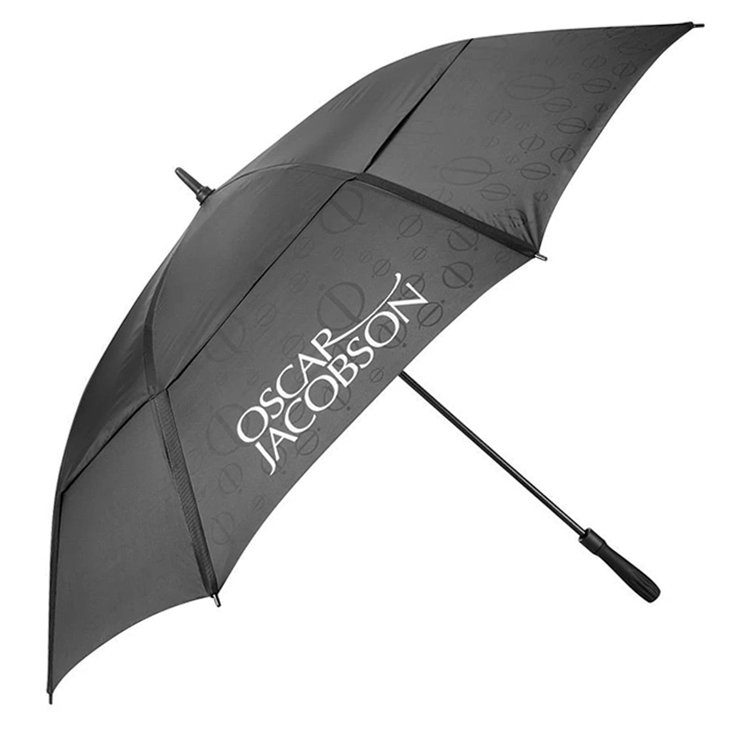 Oscar Jacobson 64 Inch Dual Canopy Golf Umbrella Black