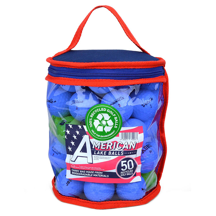 Mixed Practice Lake Golf Balls Bag White Balls  /  50 Balls