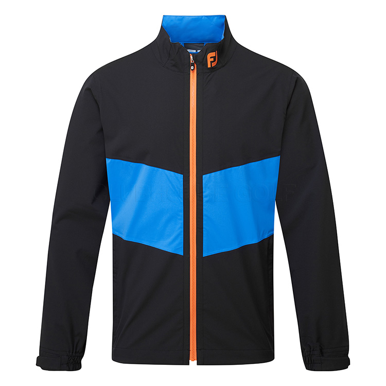 FootJoy HydroLite Waterproof Golf Jacket Black / Sapphire / Orange