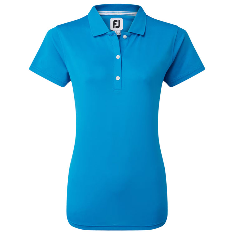 FootJoy Ladies Stretch Pique Solid Golf Polo Shirt Cobalt