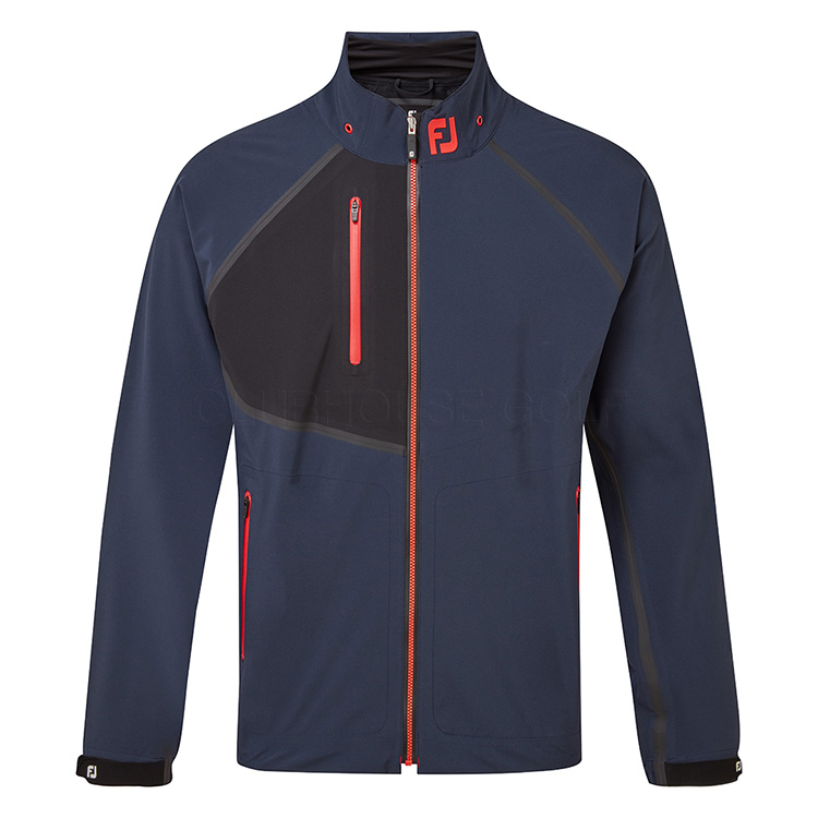 FootJoy HydroTour Waterproof Golf Jacket Navy / Black / Bright Red