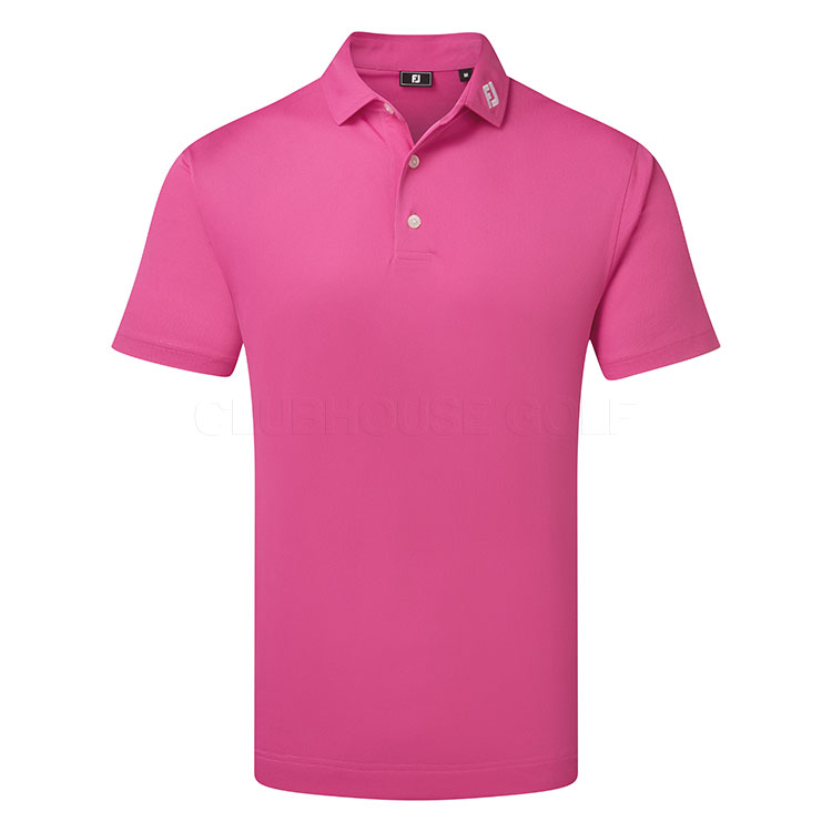 FootJoy Stretch Pique Solid Golf Polo Shirt Hot Pink