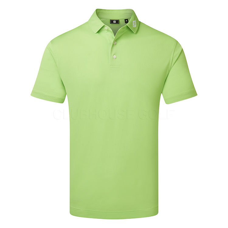 FootJoy Stretch Pique Solid Golf Polo Shirt Lime