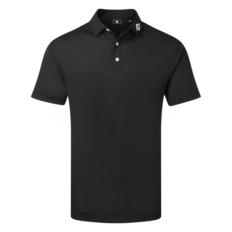 FootJoy Stretch Pique Solid Golf Polo Shirt Black