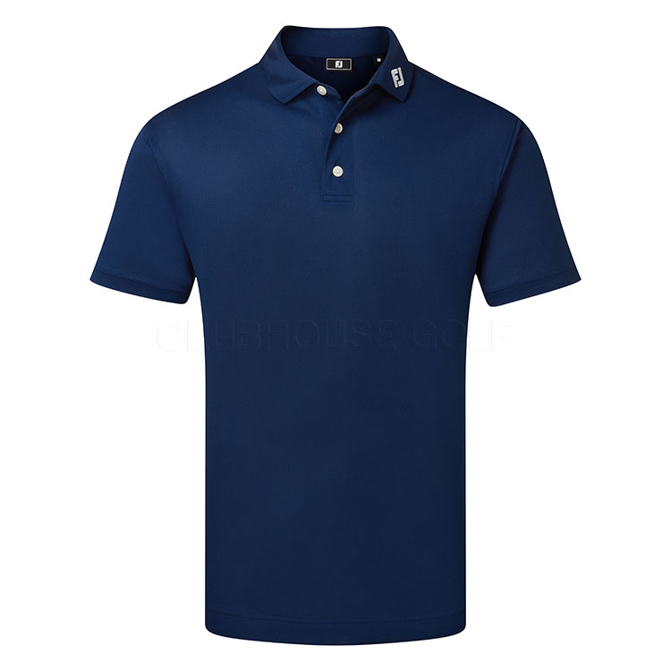 FootJoy Stretch Pique Solid Golf Polo Shirt Navy