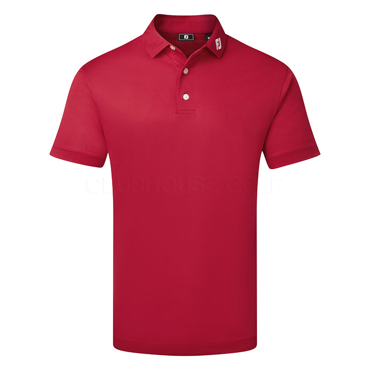 FootJoy Stretch Pique Solid Golf Polo Shirt Red
