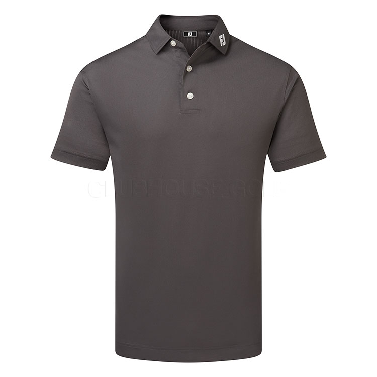 FootJoy Stretch Pique Solid Golf Polo Shirt Charcoal