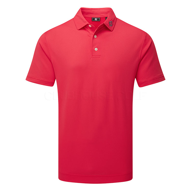 FootJoy Stretch Pique Solid Golf Polo Shirt Hibiscus