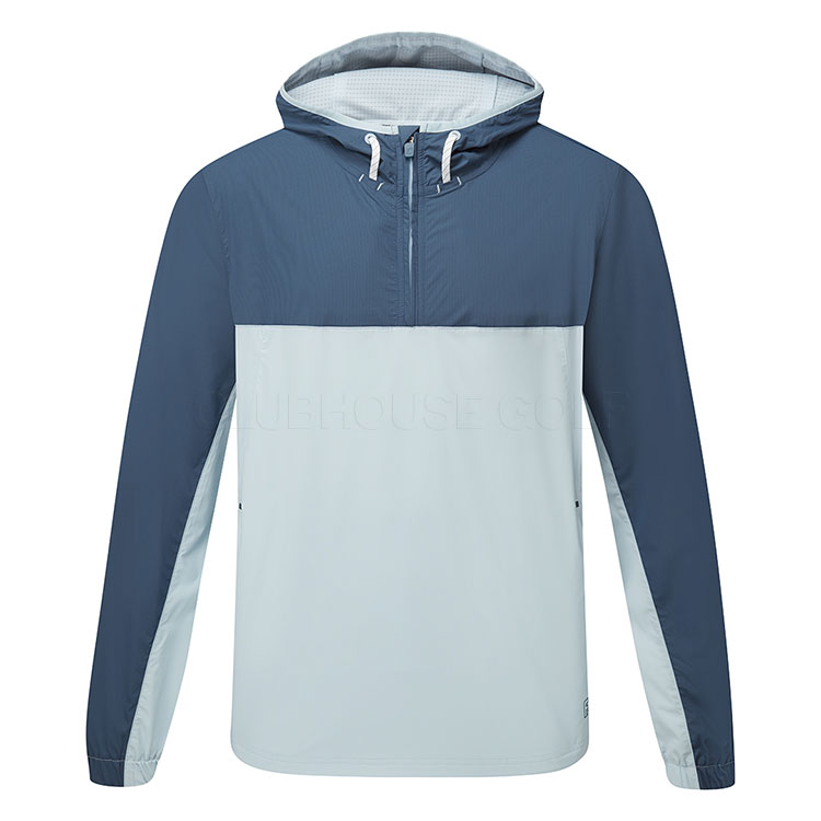 FootJoy TempoSeries Hooded Golf Wind Jacket Dark Denim / Skyway
