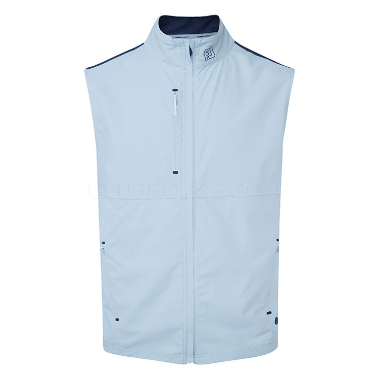 FootJoy TempoSeries Lightweight Golf Wind Vest Skyway / Dark Denim