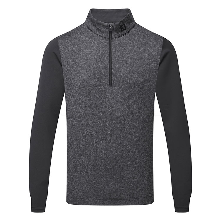 FootJoy Tonal Heather Chill-Out 1/4 Zip Golf Pullover Black