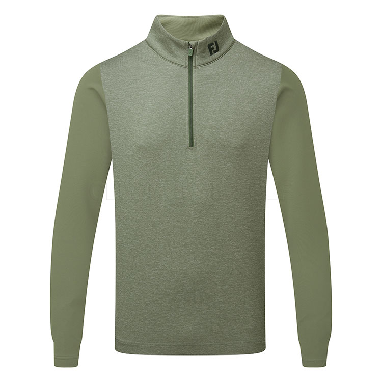 FootJoy Tonal Heather Chill-Out 1/4 Zip Golf Pullover Olive