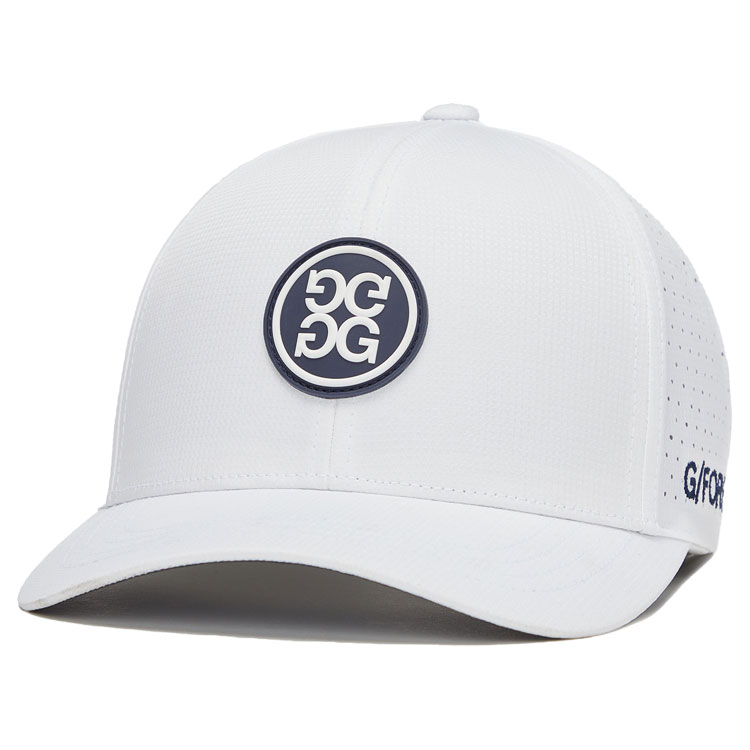G/FORE Perforated Tipped Brim Golf Snapback Snow / Twilight