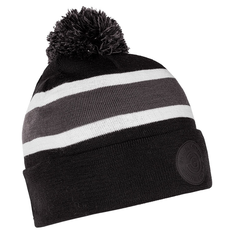 Galvin Green Leighton Interface-1 Bobble Golf Beanie Black / Forged Iron / White