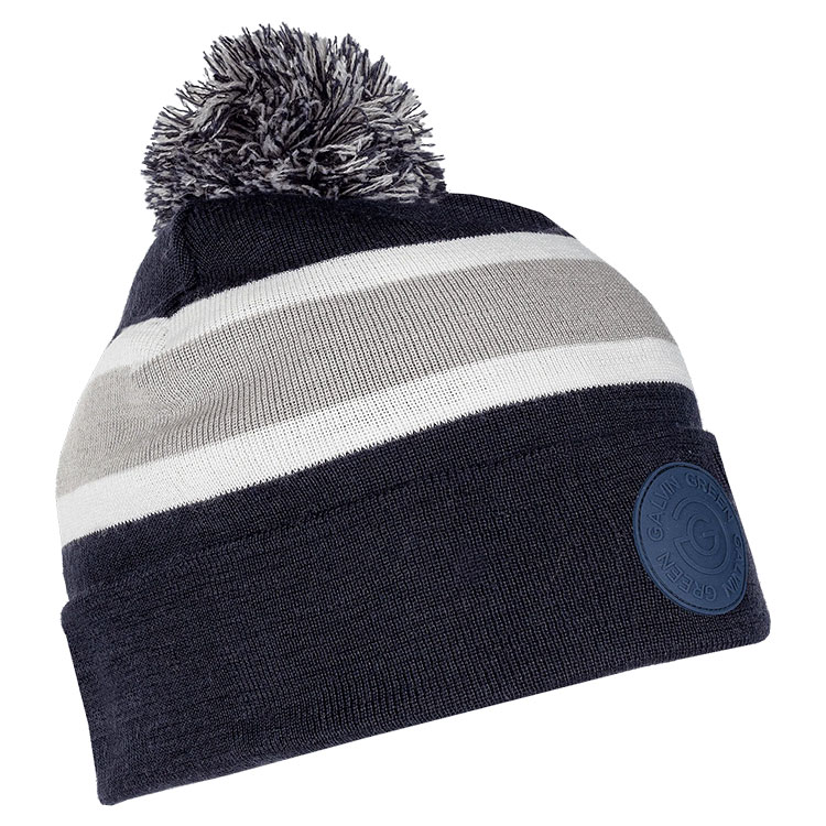 Galvin Green Leighton Interface-1 Bobble Golf Beanie Navy / Cool Grey / White