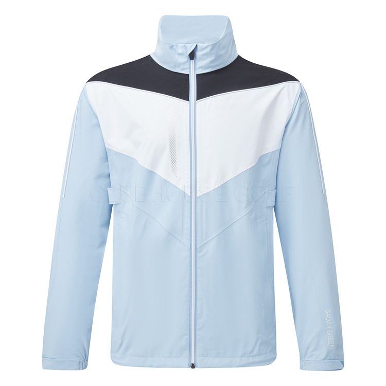 Galvin Green Armstrong Waterproof Golf Jacket Blue Bell / White / Black
