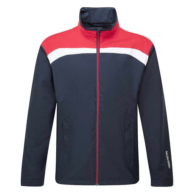 Galvin Green Anton Waterproof Golf Jacket Navy / Red