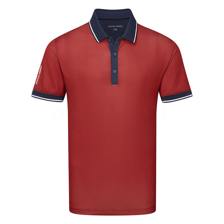 Galvin Green Miller Golf Polo Shirt Red / Navy