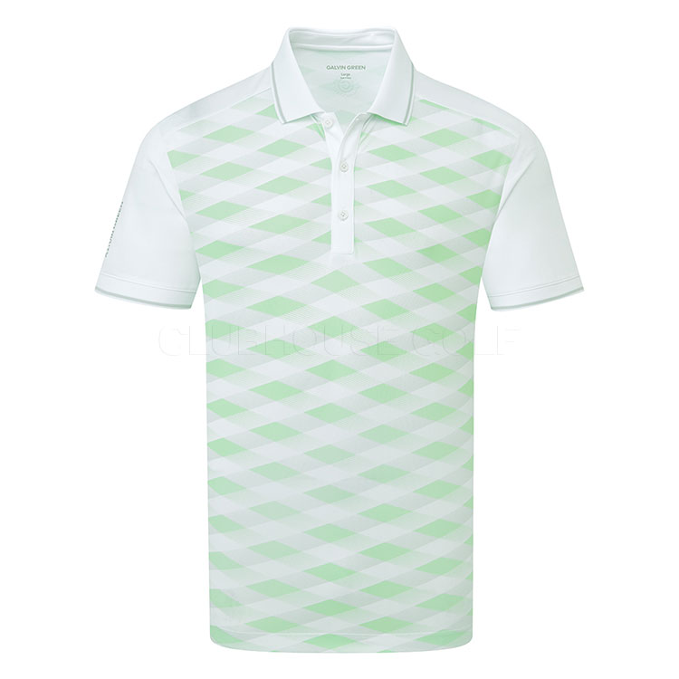 Galvin Green Marlon Golf Polo Shirt White / Fresh Green