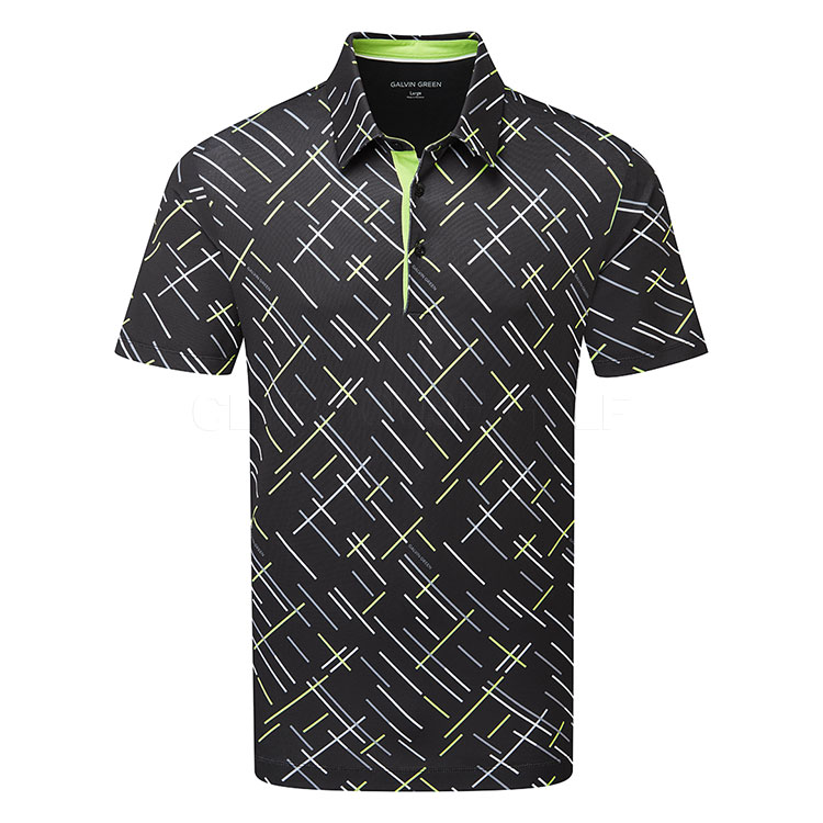 Galvin Green Mathias Golf Polo Shirt Black / Fresh Green