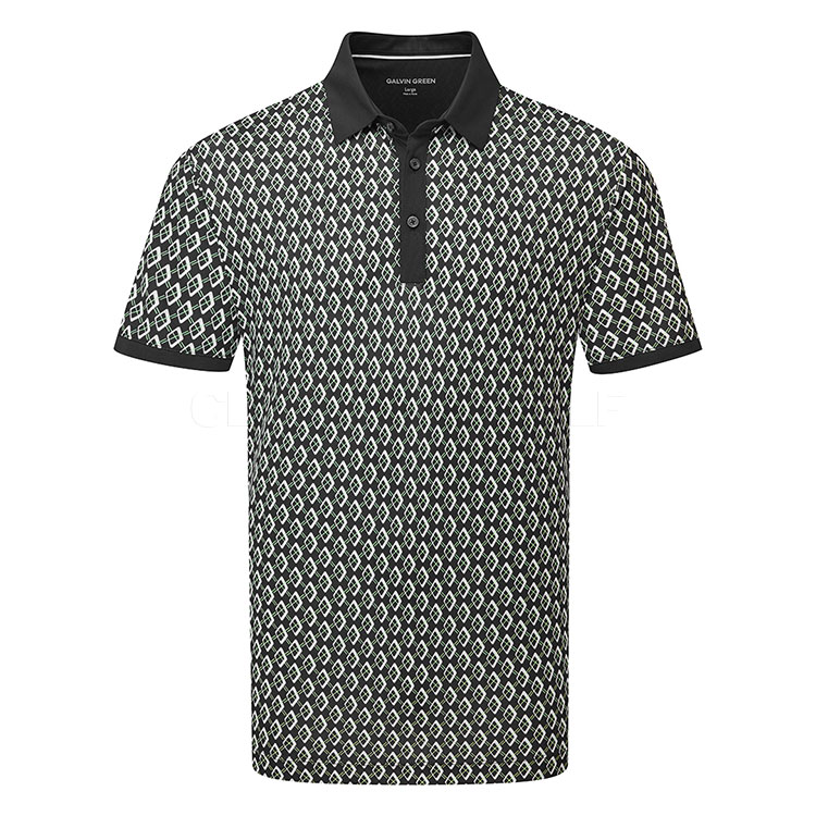 Galvin Green Maxwell Golf Polo Shirt Black / Fresh Green