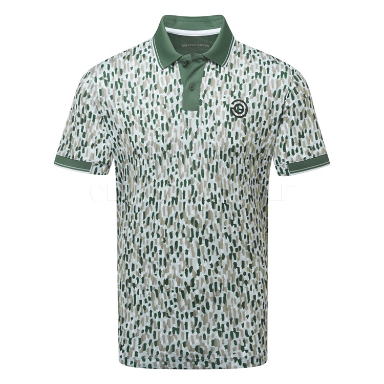 Galvin Green Concept Memphis Golf Polo Shirt Abbey Stone / Duck Green