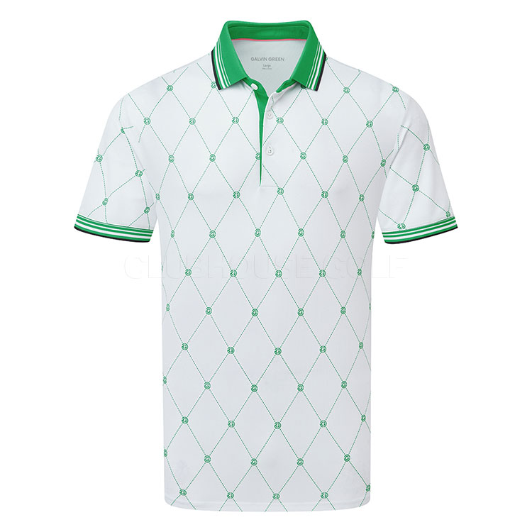 Galvin Green Miguel Golf Polo Shirt White / Golf Green