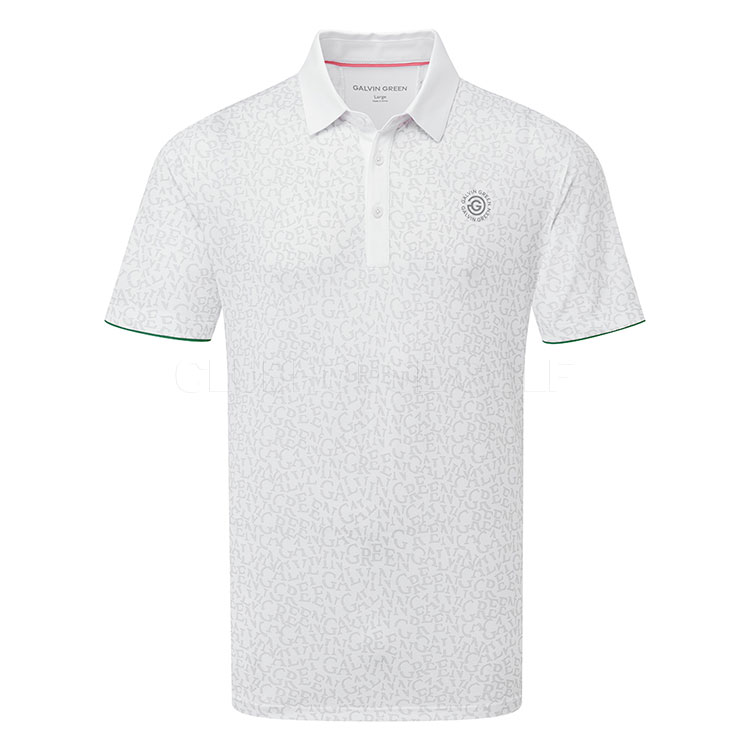 Galvin Green Milton Golf Polo Shirt White / Golf Green