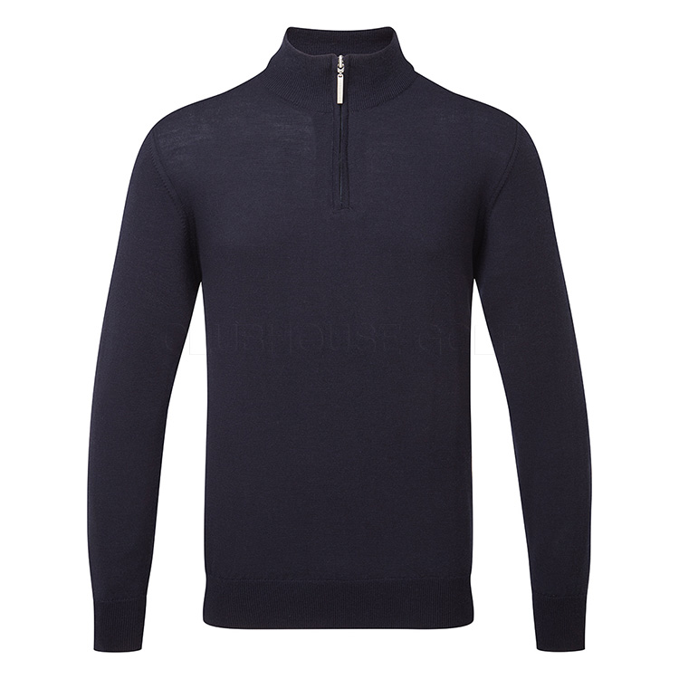 Glenmuir Jaspar 1/4 Zip Merino Golf Sweater Navy
