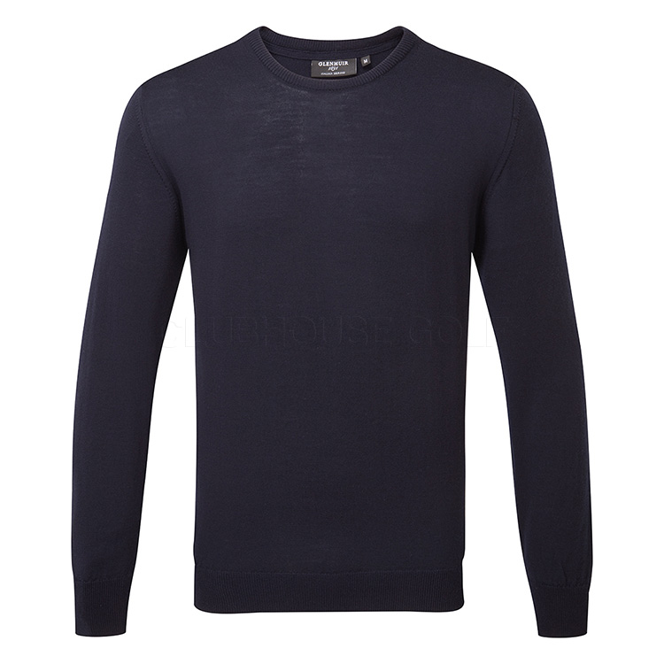 Glenmuir Knox Crew Neck Merino Golf Sweater Navy