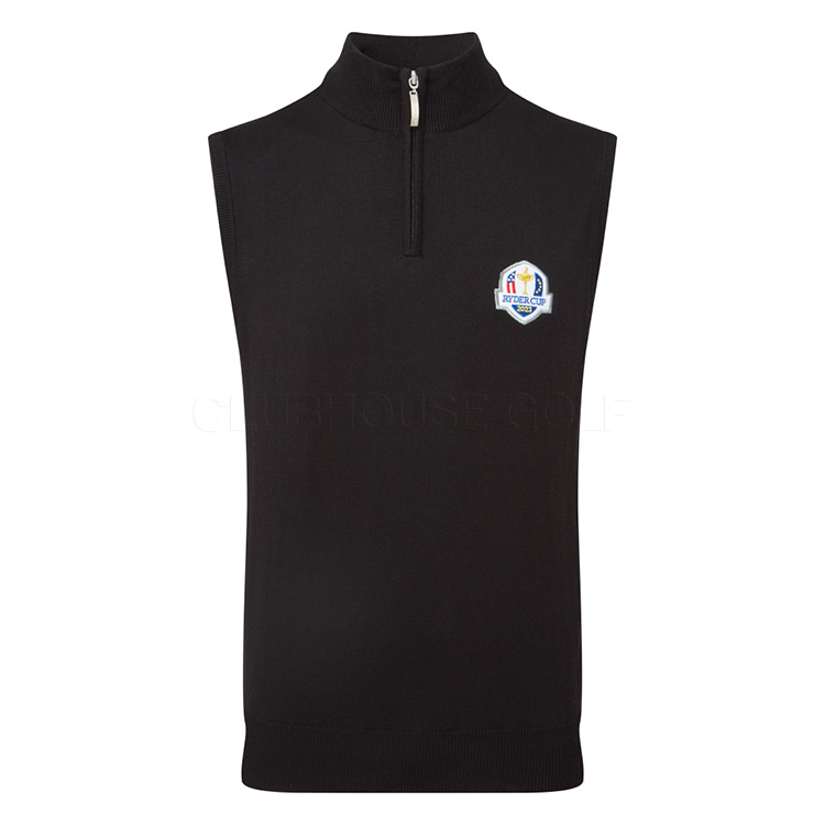 Glenmuir Stanley Ryder Cup 1/4 Zip Golf Vest Black