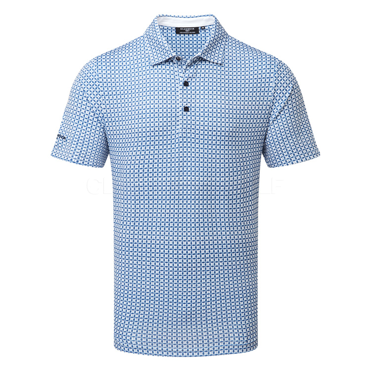 Glenmuir Irvine Golf Polo Shirt White / Navy / Tahiti
