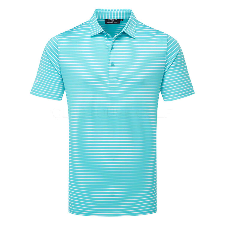Glenmuir Muirhead Golf Polo Shirt Aqua / White