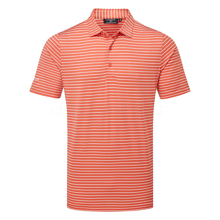 Glenmuir Muirhead Golf Polo Shirt Apricot / White