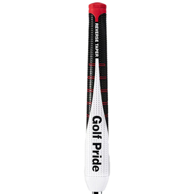 Golf Pride Reverse Taper Flat Medium Golf Putter Grip Black / White / Red