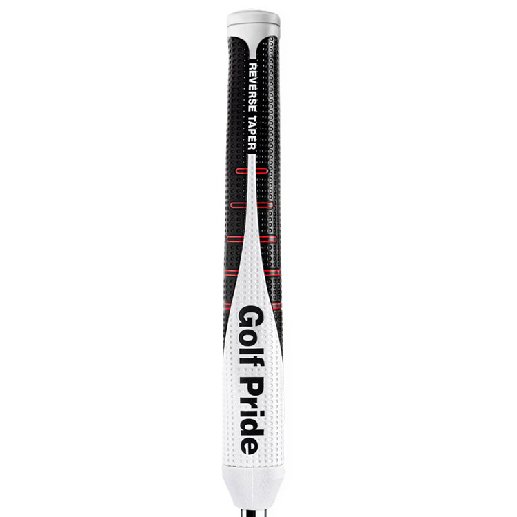 Golf Pride Reverse Taper Pistol Large Golf Putter Grip Black / White / Red