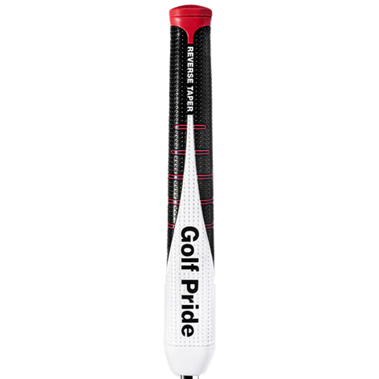 Golf Pride Reverse Taper Round Medium Golf Putter Grip Black / White / Red
