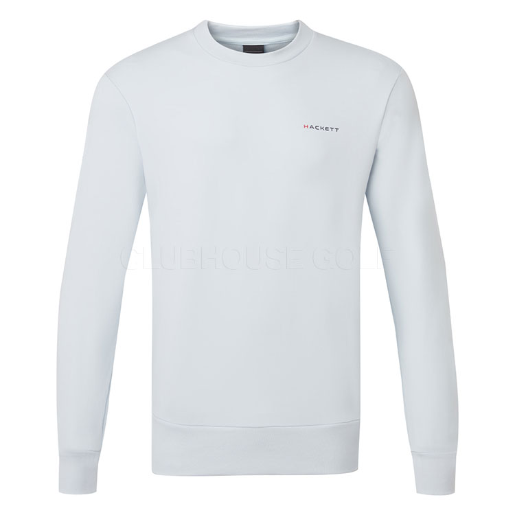 Hackett Sport Essential Crewneck Golf Sweater Sky Blue