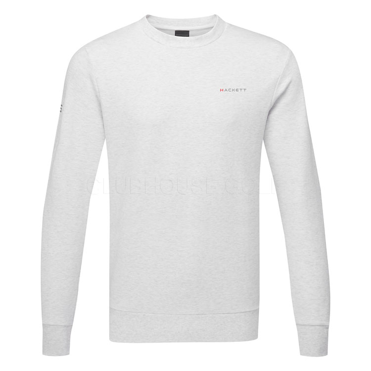 Hackett Sport Essential Crewneck Golf Sweater Peppered Marl