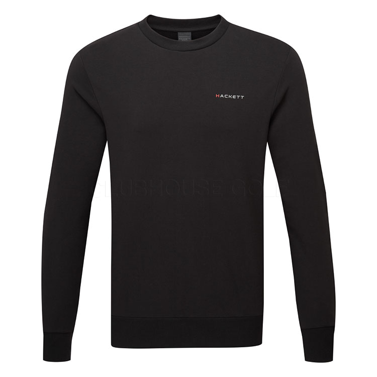Hackett Sport Essential Crewneck Golf Sweater Black