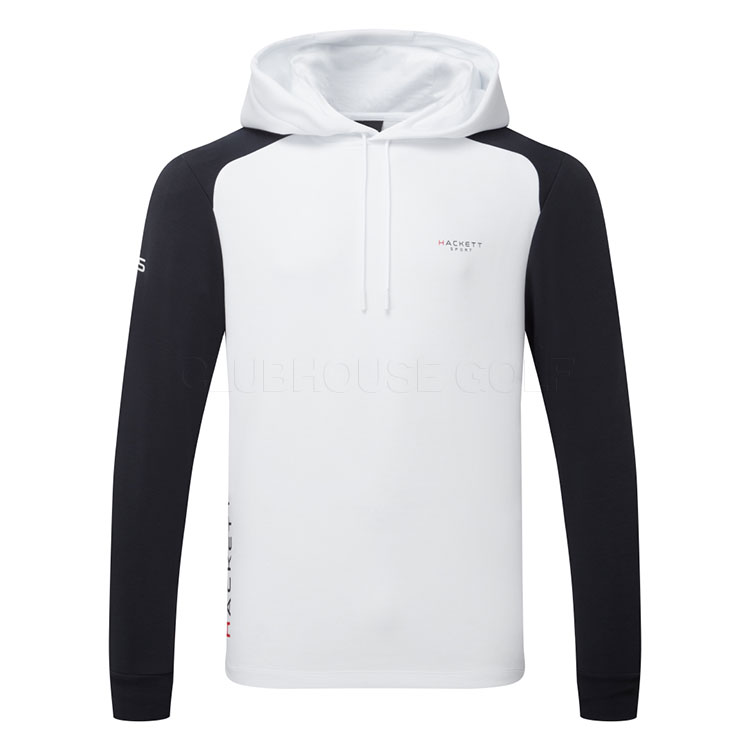 Hackett Sport Multi Golf Hoodie Optic White
