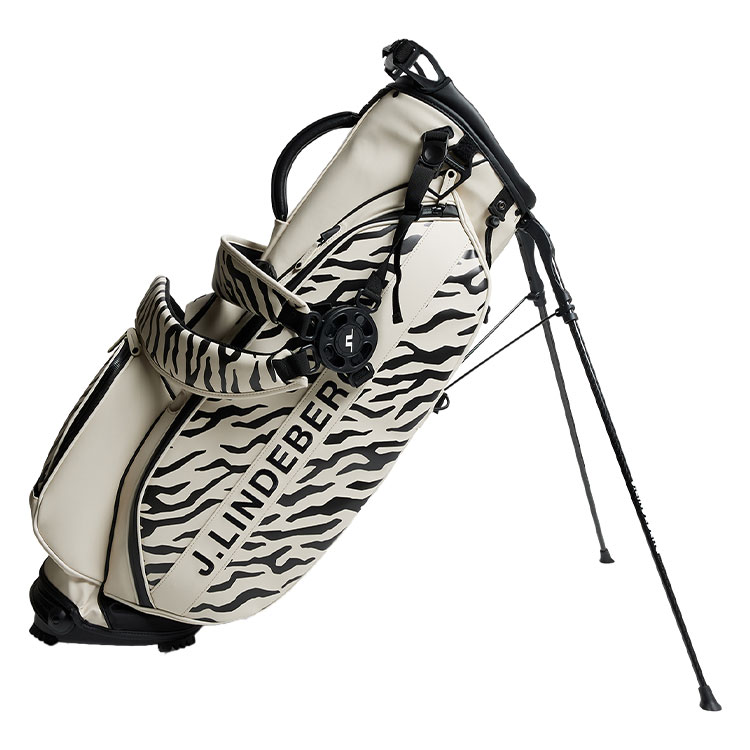 J.Lindeberg Play Print Golf Stand Bag Tour Tiger / Black / Moonbeam