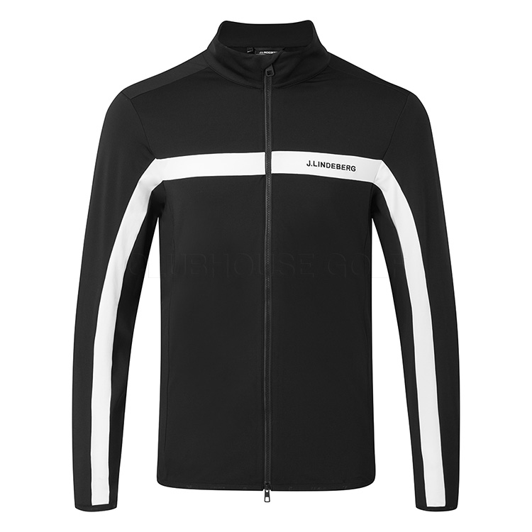 J.Lindeberg Jarvis Full Zip Golf Jacket Black / White