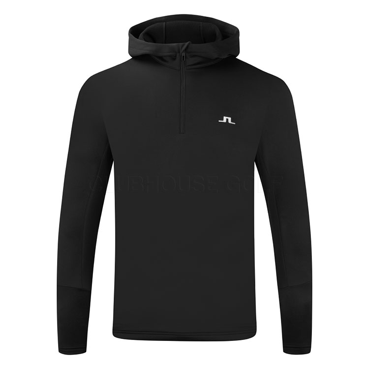 J.Lindeberg Aerial 1/4 Zip Golf Hoodie Black