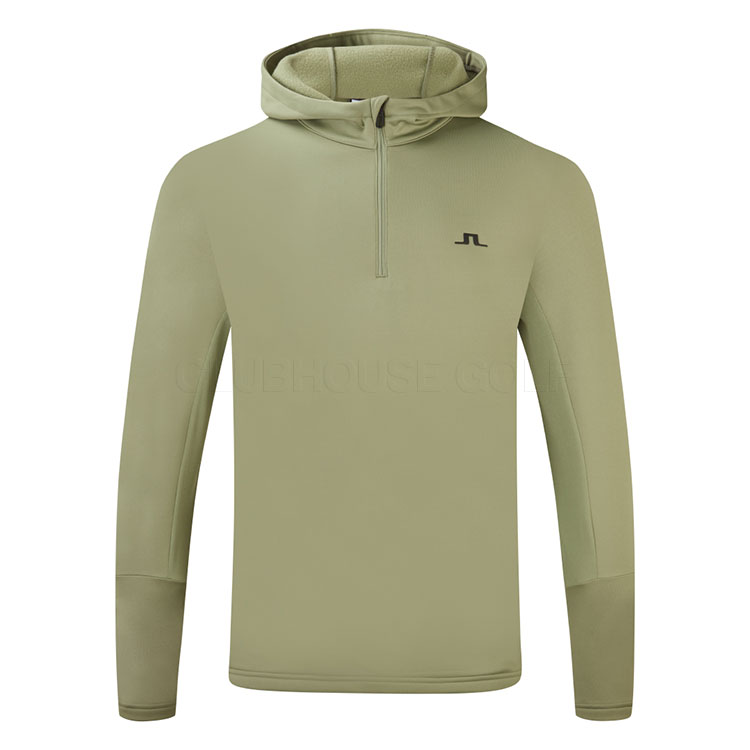 J.Lindeberg Aerial 1/4 Zip Golf Hoodie Oil Green