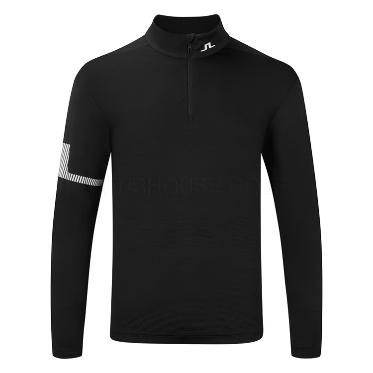 J.Lindeberg Heath Strike 1/4 Zip Golf Sweater Black