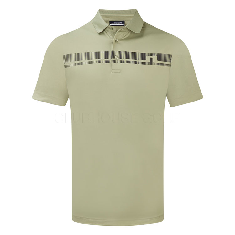 J.Lindeberg Klas Golf Polo Shirt Oil Green / Black