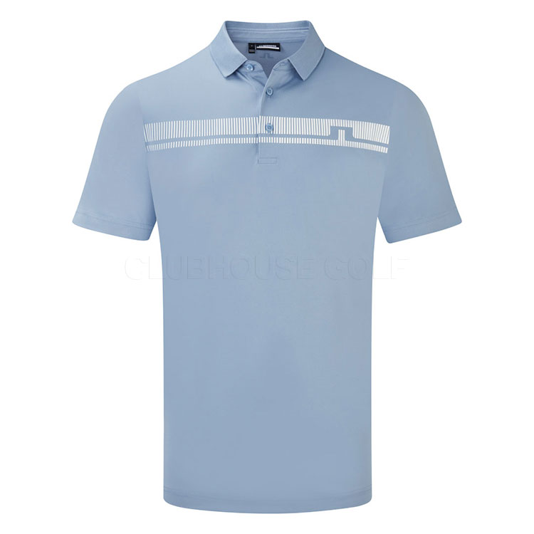 J.Lindeberg Klas Golf Polo Shirt Rain Washed / White