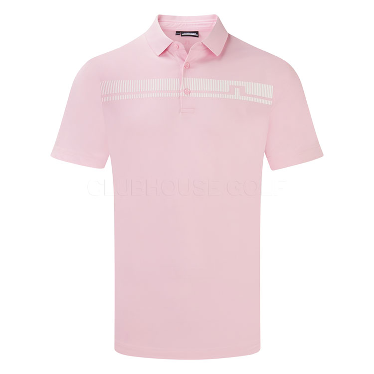 J.Lindeberg Klas Golf Polo Shirt Nosegay / White